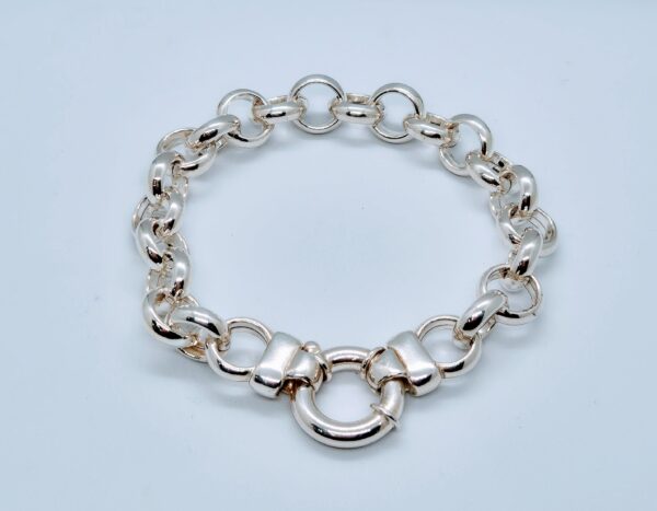 Pulsera ancha de plata