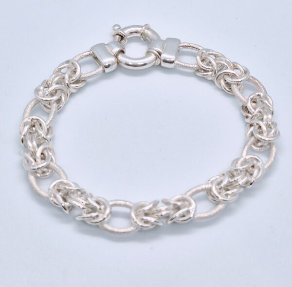 Pulsera ancha en plata