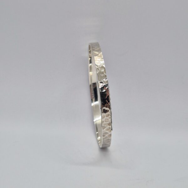 Esclava de plata satinada 6mm