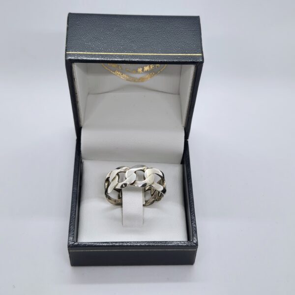 Anillo cadena en plata