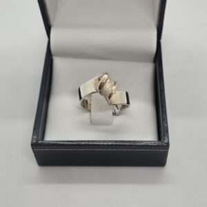 Anillo plata y oro
