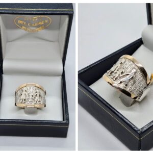 Anillo hijos en plata y oro