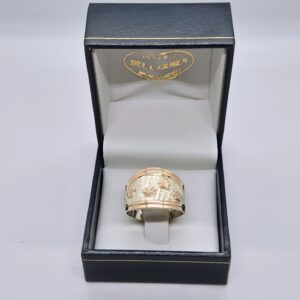 Anillo de Plata 925 con Patitas y Apliques en Oro 10k